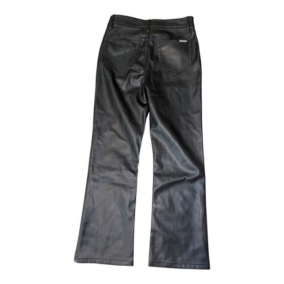 Joe's Jeans‎ Women's Black Faux Leather Mid-Rise Bootcut Pants Size 6 (28) NWOT - Picture 2 of 7